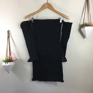 NWT Capulet Clara black smocked poplin mini dress